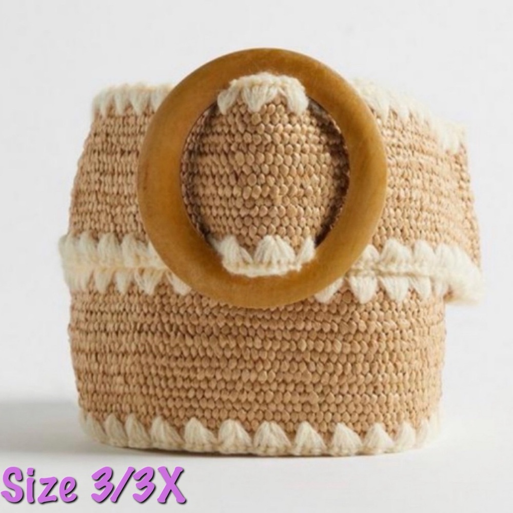 🆕 Raffia Stretch Belt 3 3X 22 24 NWT Torrid New! Tan Brown